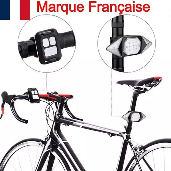 IC Cykel Trådlös Fjärrkontroll Blinkers Bakljus Natt
