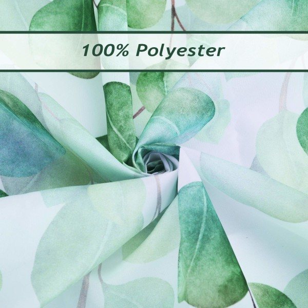 Dusjforheng Eukalyptus Blad Grønn Plante 180 x 180 cm Badekar