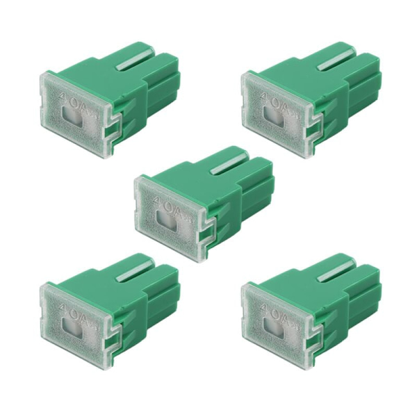 5 x Grön 40A Plug-in Blad PAL Bilsäkring