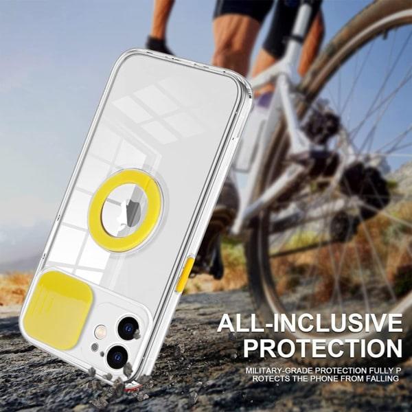 IC Design iPhone 14 Pro Max Skal Klar Stötfångare Smalt Skyddande Candy Färg Slide Kamera Lins Cover (Vit)
