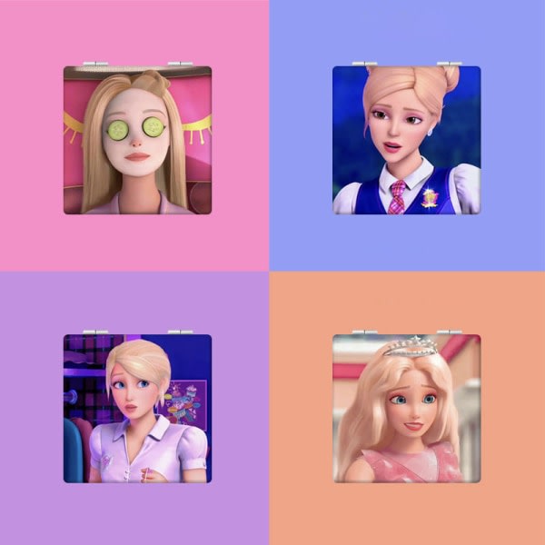 IC Barbie Expression sammenklappelig sminke spejl Foldbar håndholdt spejl 6