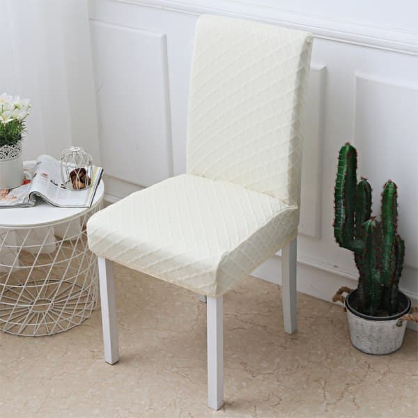 2 st stolsöverdrag, avtagbara och tvättbara (beige)