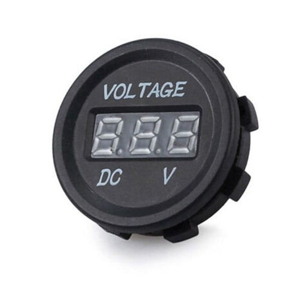 DC 5V-48V Voltmeter Rund Vanntett Digital Voltmeter Amperemeter A1