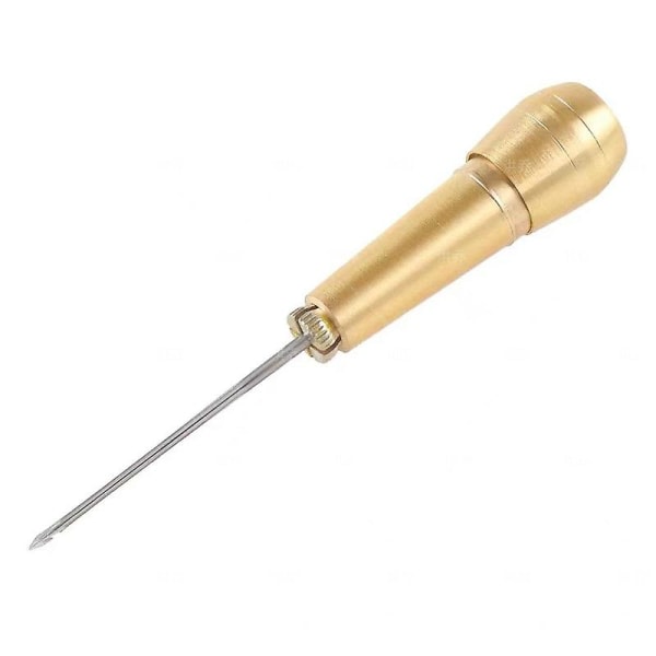 IC Gör-det-själv handgjorda lærred-læderskor Stitch Repair Tool Syl Kit (guld) (d-583-a)