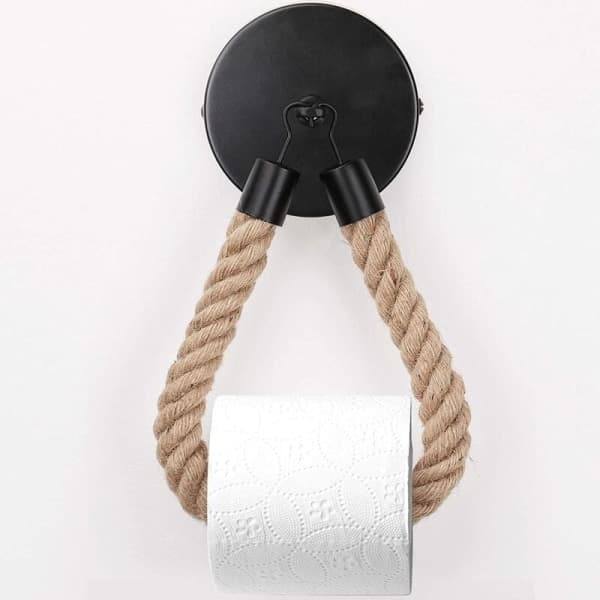 IC Svart vintage toalettpapirholder for toalettpapirruller