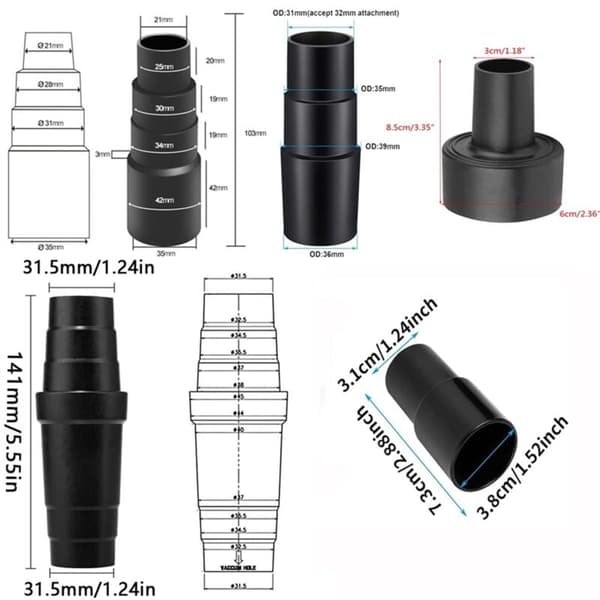 Universal slangeadapter - for gummistøvsuger, reduksjon