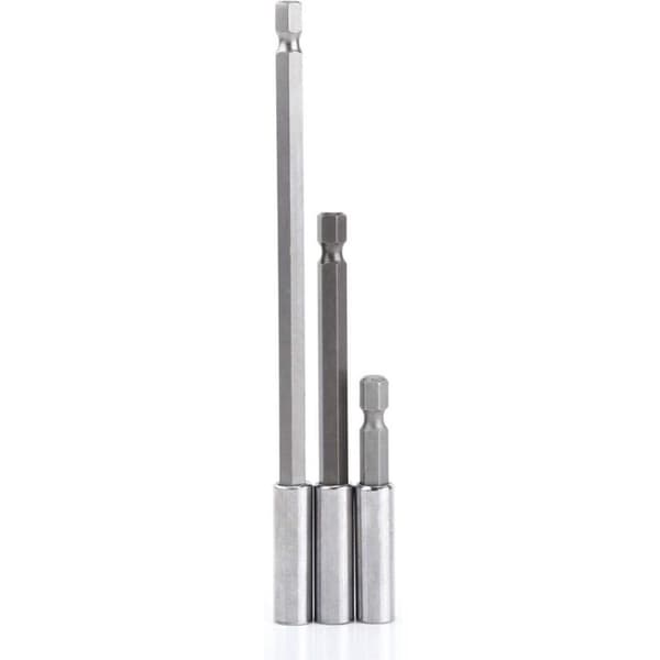 3 stk. 1/4\" Skaft Magnetisk Bitsholder Forlengelse Elektrisk Drill Skrutrekker Forlengelse for Elektrisk Drill..DEBUNS