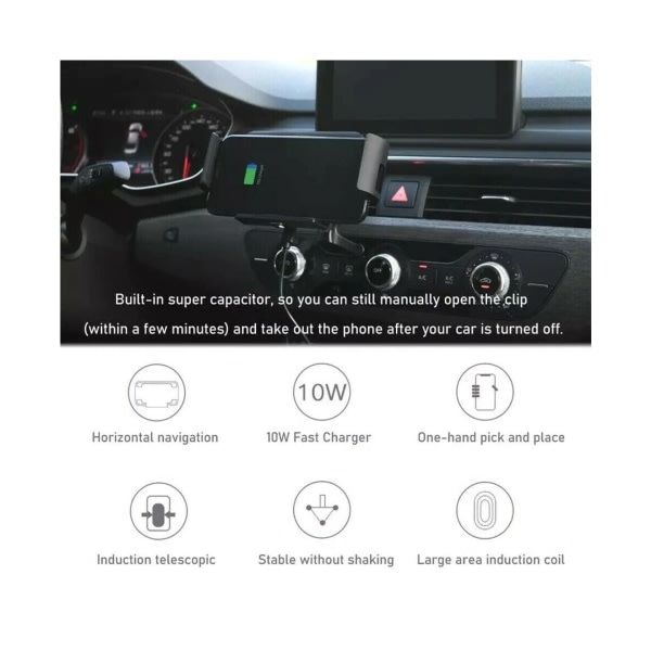 IC Trådløs Billader for iPhone Samsung Galaxy Z Fold 2 3 4 Automatisk Bilholder