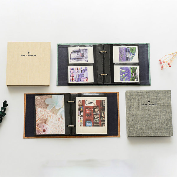 IC 100 taskua 3 tuuman valokuva-albumi kirjan sidonta Instax Mini 11 9 Grey