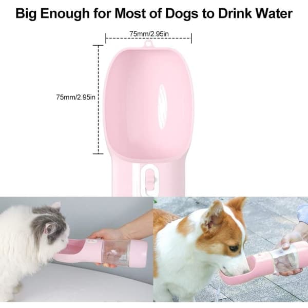 IC Hundevannflaske, bærbar vanndispenser for hundematskål