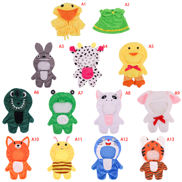 IC Mjuka Djurdockor Kläder För 30 cm Gul Anka Kawaii Plysch Till A3