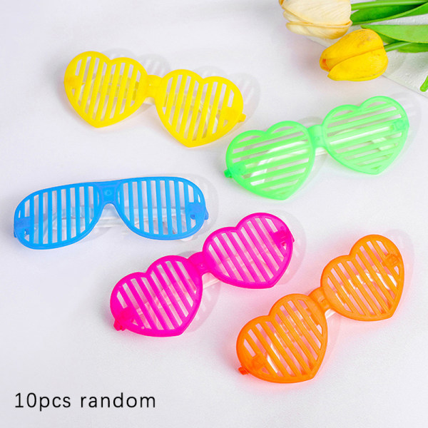 IC 10 ST Färgglada Shutter Shades Glasögon Barn Makeup Party Favors