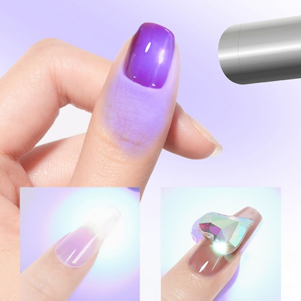 IC Bärbar Mini UV LED Nagellampa Pen Form Torktumlare För Gel Nails hej