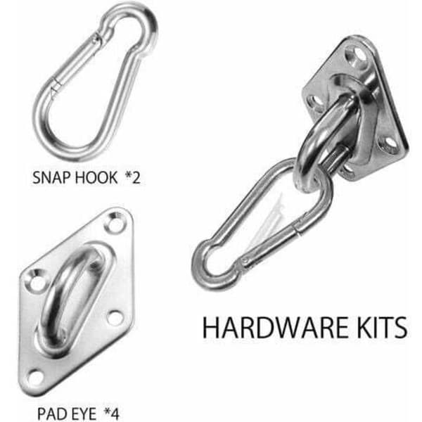 Monteringssæt til solsejl - 304 rustfrit stål hardware monteringssæt til solsejl, trekantet solsejl, firkantet