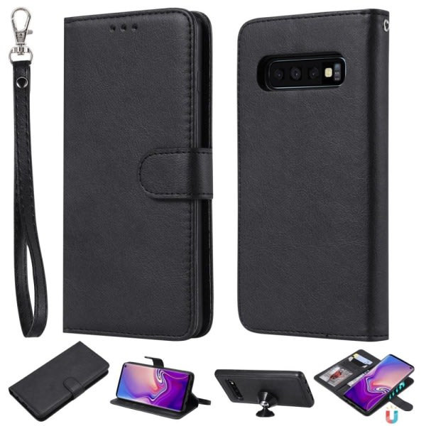 IC Samsung Galaxy S10 - Pungetui/Magnet Skal - Sort Sort Sort