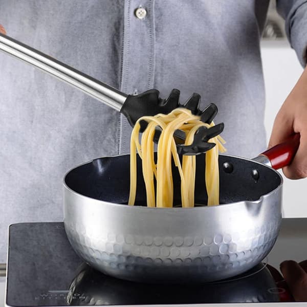 2 - stykker - Pastaredskab - pastatang - Pastatang - med - non-stick - belægning - Håndtag - rustfrit - stål - Velegnet - spaghetti