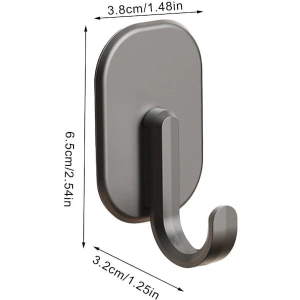 3-pack magnetkrokar multifunktionella ABS väggkrokar för kylskåp, grill och säker hemförvaring svart 3,8 x 3,2 x 6,5 cm