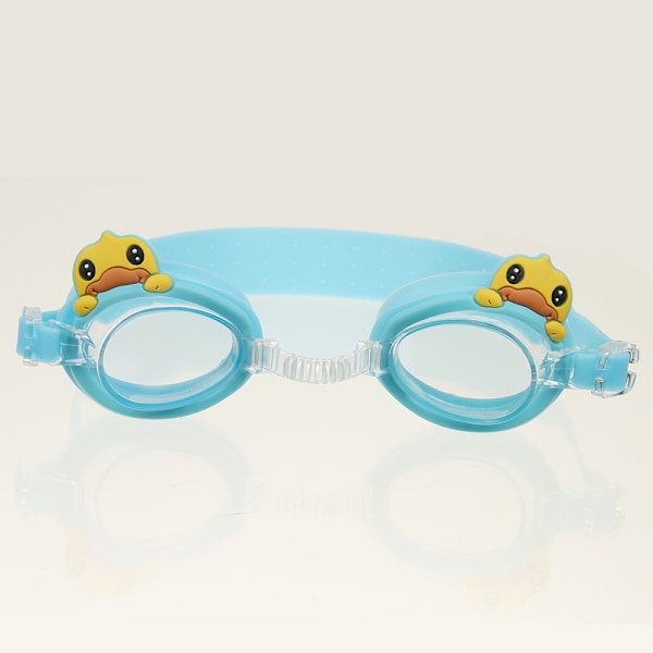 Lasten uimalasit pojille ja tytöille, vedenpitävät, erittäin kirkkaat uimalasit, söpöt sarjakuva lasten uimalasit Sky blue duck