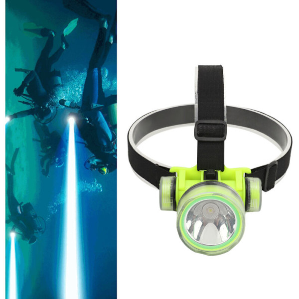Uppladdningsbar LED Pannlampa Dykarlampa för Utomhuslöpning Camping Fiske, DUBUNS