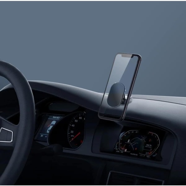 IC Smartphone magnetisk hållare i bilen med 6 superstarka magneter Bilfäste kompatibla med alla mobiltelefoner (silver)