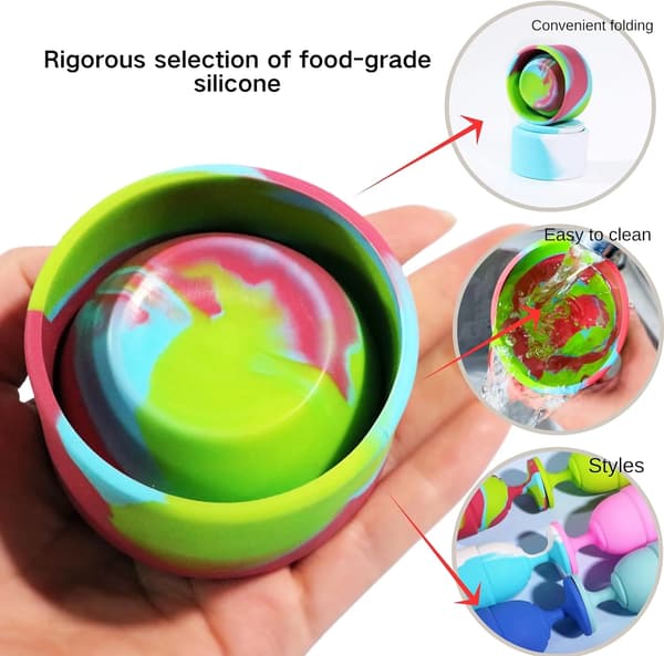 2-pack hopfällbara vinglas i silikon, bärbara okrossbara muggar för resor, picknick, inomhus- och utomhusfester, rosa