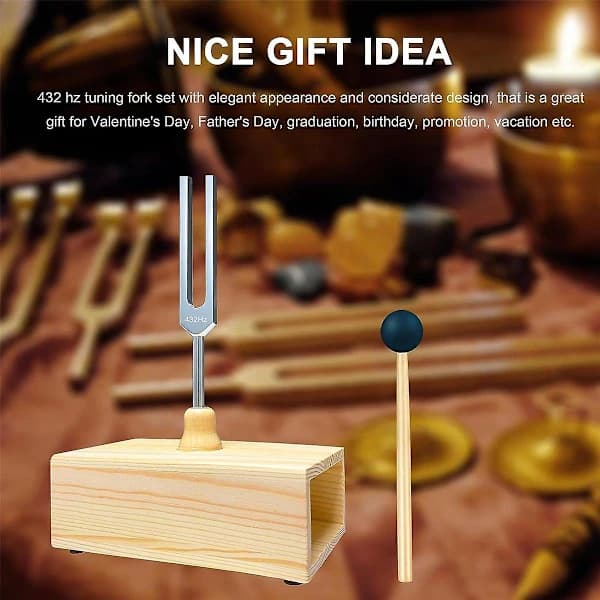 432 Hz Tuning Fork with Resonance Box, for Sound Healing, Tuning Fork Resonance Teaching, Hearing Test