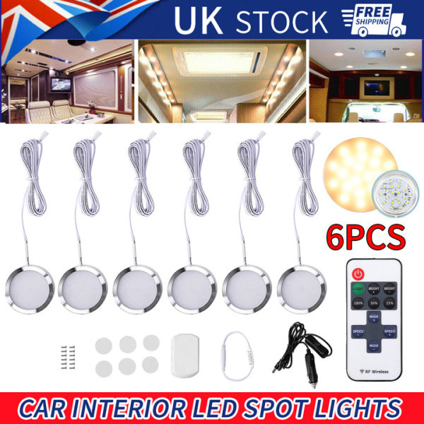IC 6x indvendige LED-spots til autocamper, campingvogn, autocamper, autocamper