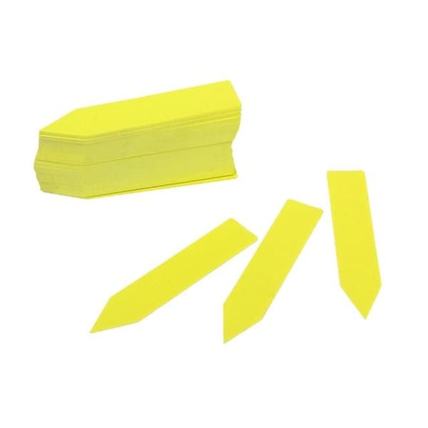 Växtetiketter / Växtskyltar för Enkel Växtidentifiering - 100-pack Gul Gul 10x2 cm