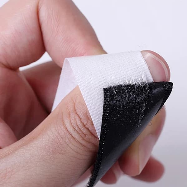 Selvklæbende burrebåndsrulle Stærk klæbende nylon polyester til hjemmekontor håndværksorganisation Hvid 25 meter 20mm White 25Meter 20mm Wide