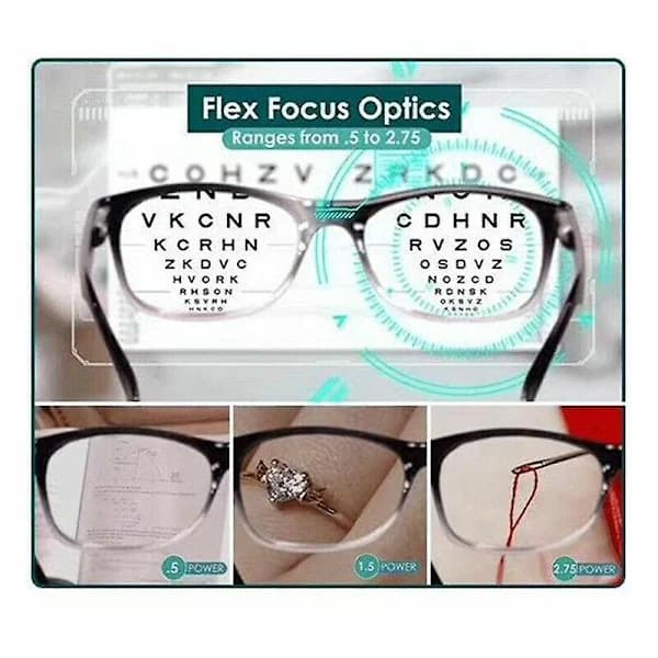 One Power Autofocus Reading Glasses Presbyopia Adjustable 0.5-2.5 Unisex