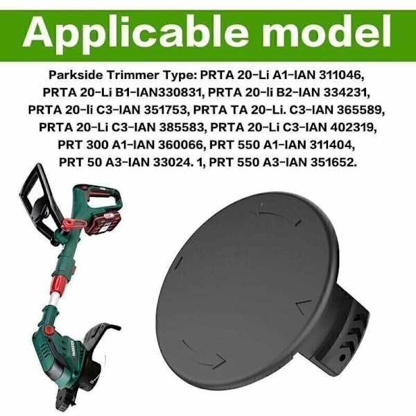Reservdelar, anslutningsfäste kompatibel med Parkside PRTA 20-Li A1-IAN 311046, PRTA 20-Li B1-IAN,330831, PRTA 20-Li B2-IAN 334231 Grästrimmer