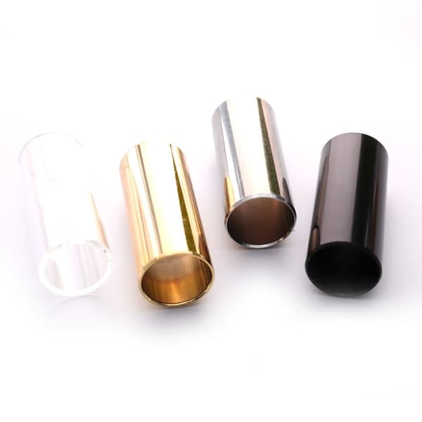 IC 60MM Gitarr Slide Bar Rostfritt Stål Metall/Glas Finger Slides Guld