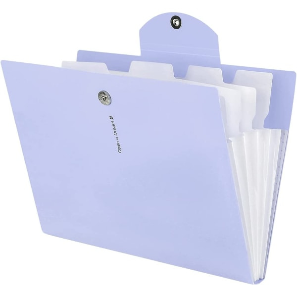 Laajeneva 5-taskuinen kansio, harmonikkakansio paperille