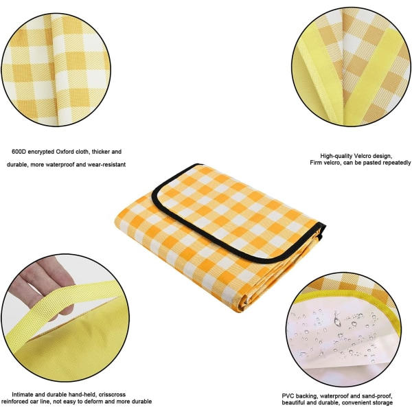 Picknickteppe Strandteppe Picknickmatte Sandtett Vanntett