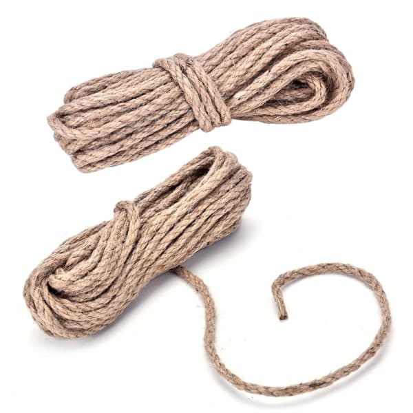 IC 10M 6mm Jute String Garn Tvinnat Hessian Burlap Hampa Rep khaki 6mm*10m