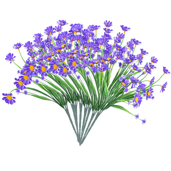 IC 8 bunter kunstige blomster utendørs UV-bestandige falske blomster