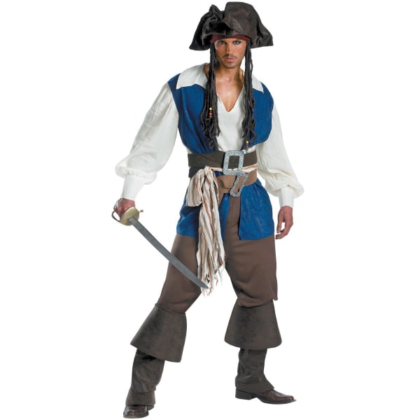 Rogue Pirate Costume for menn, Halloween Cosplay Party Pirate Outfit Men M