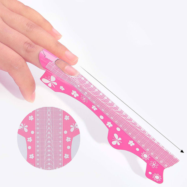 IC 50st/rulle Nail Extension Stencil Sticker Nails UV Extension Ge