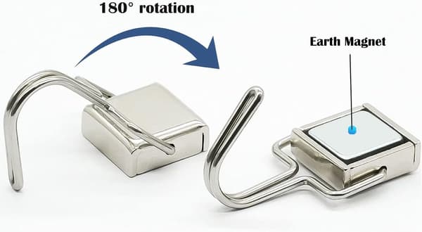 16 st magnetkrokar 6 kg, neodym, silver - för kylskåp, kök, kontor, klädställning