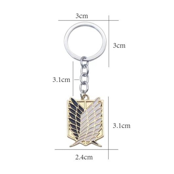 Set med 2 nyckelringar Animation Attack on Titan Wings of Freedom 9 IC