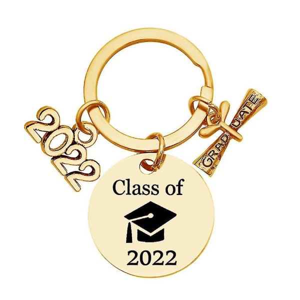 Klass af 2022 Nyckelring Graduation Nyckelringar Hängande oplægsholder Guld IC