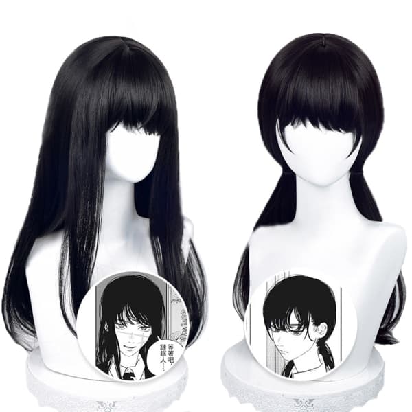IC Anime Chainsaw Man Mitaka Asa Cosplay Paryk Asa Mitaka Lang Sort Black One Size