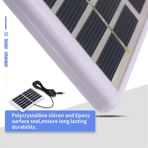 IC CNE Panneaux solare 1,2W 6V med batteriladdare