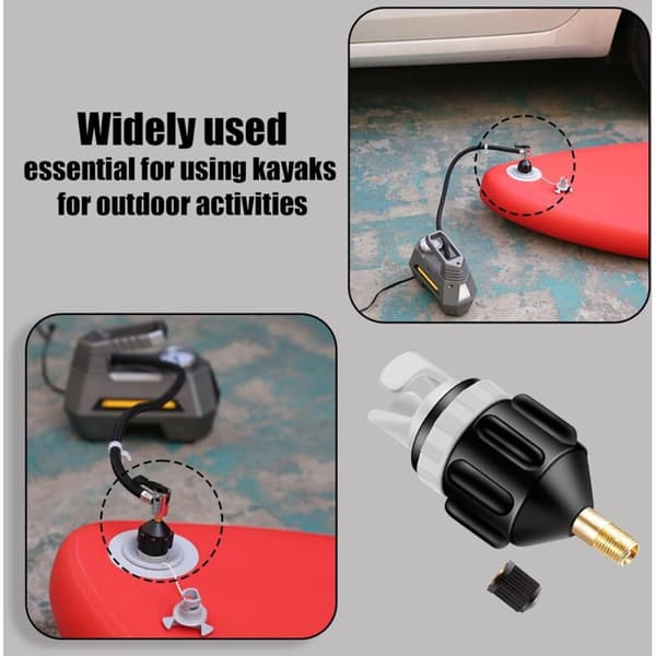 Stand Up Paddle Board Pumpeadapter for Kompressor Oppblåsbar Båt Kajakk Ventil Tilbehør