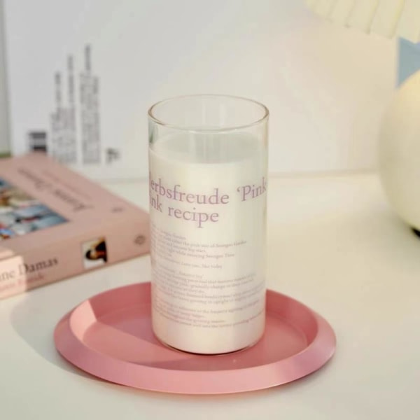 IC Glas Tumbler n Style Engelsk Bokstav Glasmugg Värmebeständig W Vit