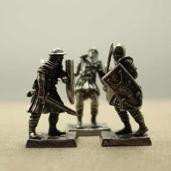 IC Kobber middelalderlig legionærskjold Soldater Modelfigurer Des A1
