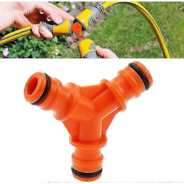 Garden Hose Y-Connector Quick Connect Leak-Proof 3-Way Splitter Easy Use 16mm Diameter 3-Pack XiXi