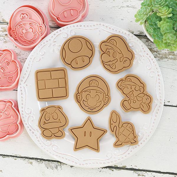 IC 8st Super Mario Cookie Form Set Biscuit ters Baking Press Stam