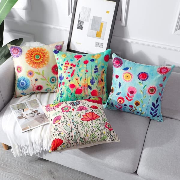 IC CNE Set med 4 dekorativa kuddfodral 45x45cm