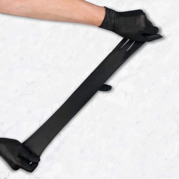 IC X* Black Compound Nitril-100 engångsskyddande PVC-handskar Svarta Nitrilhandskar,